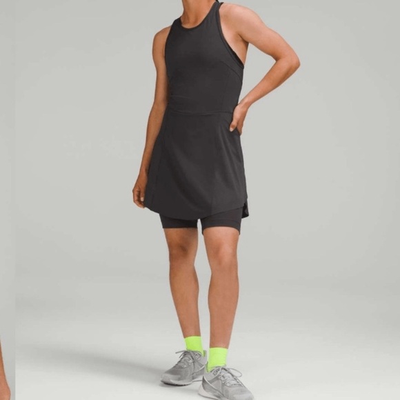lululemon athletica Dresses & Skirts - Lululemon Nulex Running Dress-Graphite Gray-Size 2